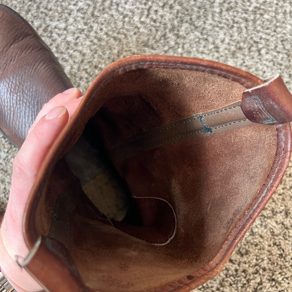 Vasque Two-Tone Brown Leather Western Pull-On Boots - Picture 9 of 13